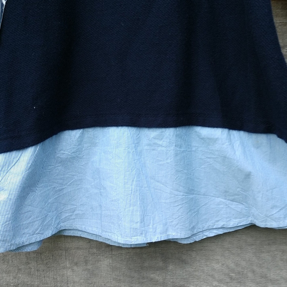 Crown & Ivy Knit with Blouse Navy/w/Stripes NWT- M - Picture 11 of 15